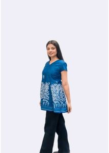 Elegant Blue Printed Kurta for Women