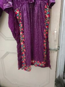 Beautiful Purple Embroidered Kurta Set