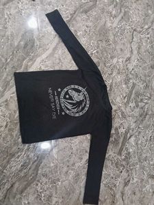 Black T-Shirt with Unicorn Graphic