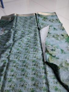 Grey colour floral design saree...