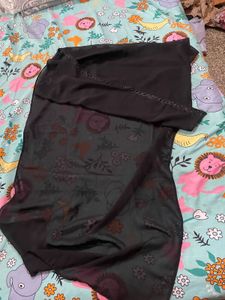 Embellished Black scaff/duppataa