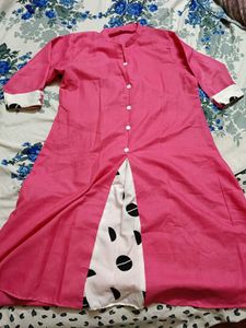 Pink Cotton Kurti