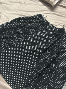 Chic Black & White Polka Dot Skirt