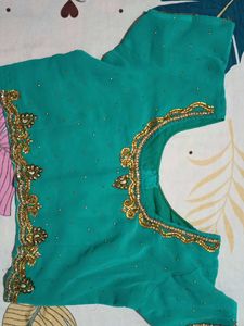 Vintage Saree with Gold Embellishments