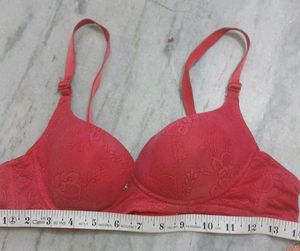 Red Lace Padded Bra