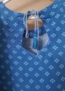 Blue Printed Kurta Set with Pants