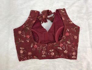 Embroidered Maroon Blouse