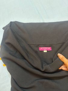 Chic Black Ruched Dress