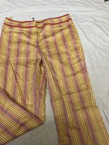Striped Flare Leg Trousers