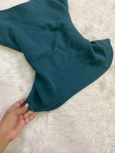 Cute Teal Spaghetti Strap Crop Top