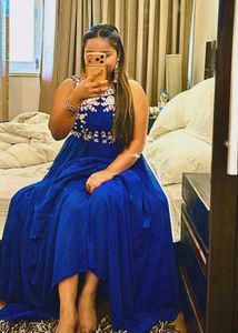 Navy Blue Embroidered Ethnic Gown