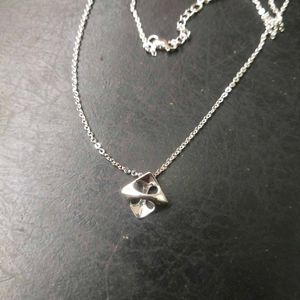 Pure Silver Rhodium Chain pendant Necklace