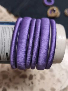 Handmade Purple &amp; Gold Earrings