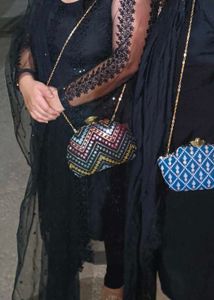 Elegant Black Sequined Saree