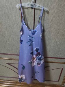 Purple Floral Slip Dress