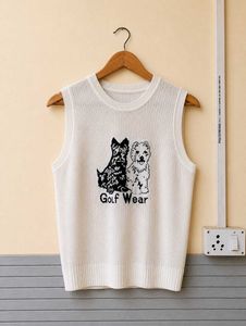Sleeveless Knit Top with Dog Graphic (Women)