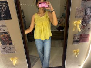 Yellow Crochet Tank Top