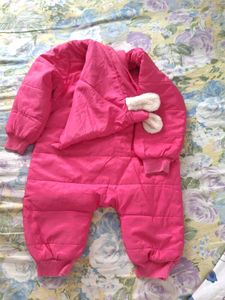 Imported Cozy Pink Puffer bodysuit