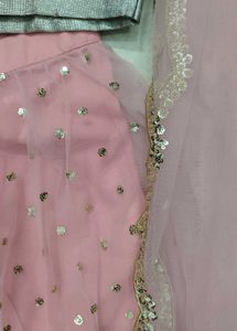 Elegant Pink Lehenga Choli 3 Piece Set