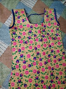 Embroidered Silk Kurta
