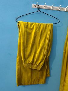 Yellow Palazzo Pants,suit, dupatta