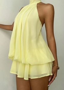 Chic Yellow Mini Dress