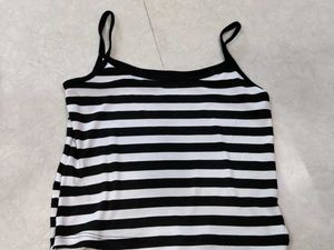 ☆Y2K Striped Spaghetti Strap Tank Crop Top