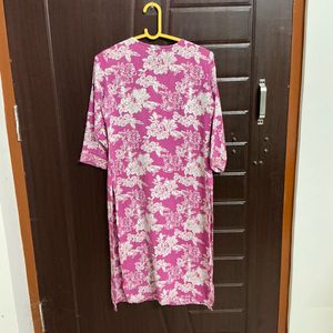 Beautiful Pink Floral Kurta
