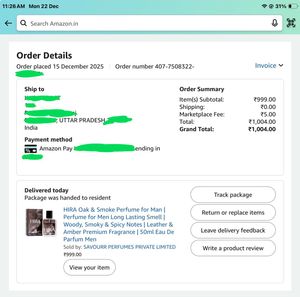 HIRA Oak &amp; Smoke Parfum Seal Pack Brand New