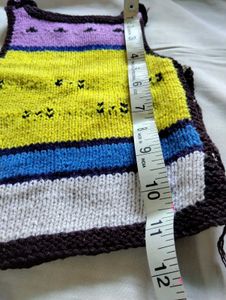 Handmade knitted Winter Baby Top Vest Sweater