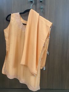 Bebo style Peach Kurta Set