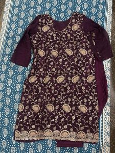 HEAVY Embroidered Purple/Violet Kurta Set