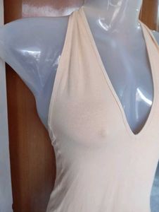 Nude Halter Neck Bodysuit