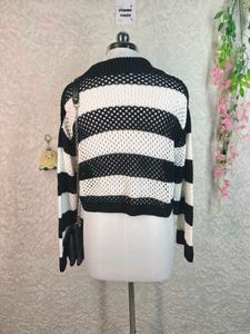 H&amp;M Striped Knit Cardigan