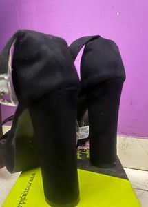 6-inch SUEDE BLACK HIGH HEELS