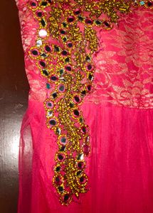 Elegant Pink Ethnic Gown