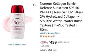 Numour Collagen Barrier Sunscreen SPF 50