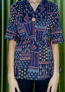 Bohemian Print Short Sleeve Top