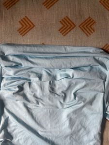 Ruched Baby Blue Crop Top