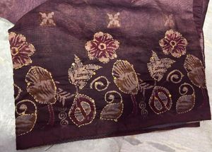 Beautiful Maroon Embroidered Saree