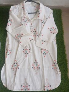 White Printed Kurta