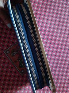 Elegant Blue Floral Wallet