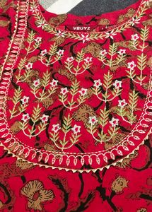 Elegant Red Printed Kurti