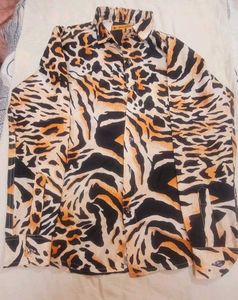 Bold Animal Print Button-Up Shirt