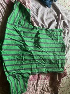 Men's Green Striped Casual Shirt
