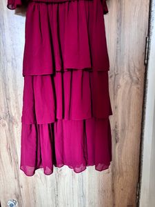 Flare Neck Cake Dress Sexy