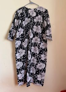 Black &amp; White Floral Kurta Set 🤍