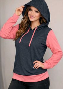 Stylish Color Block Hoodie
