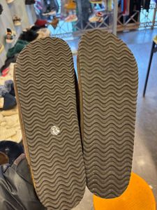 Furry Brown Buckle Slides