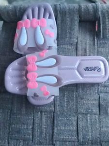 Peach Colour Rabbit Slippers For Girl Size 39